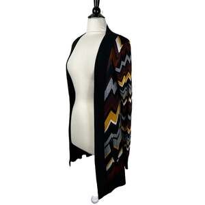 Missoni For Target Classic Chevron Striped Open Front Long Line Cardigan Sz XS
